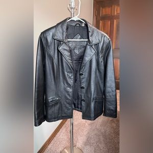 PRESTON  & YORK BLACK LEATHER